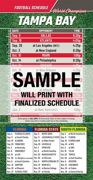 Football Schedules | ReaMark Real Estate Magnets