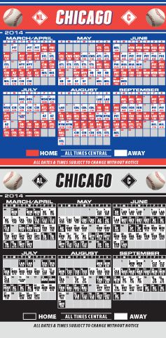 ReaMark Products: Chicago (AL and NL) Baseball Schedule