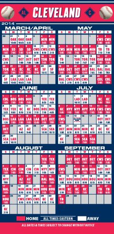 ReaMark Products: Cleveland Baseball Schedule