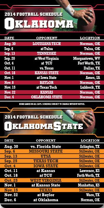 Oklahoma State Future Football Schedules