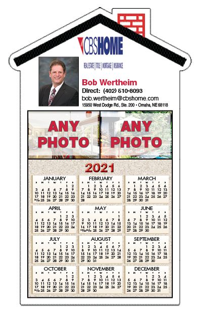 Realtor House Shaped Magnet Calendars
