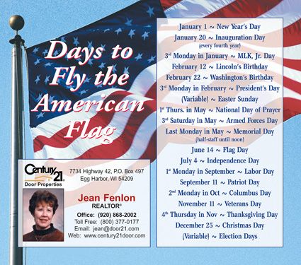 ReaMark Products: Days To Fly The Flag - Flag