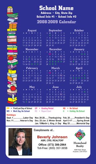 Real Estate School Calendars