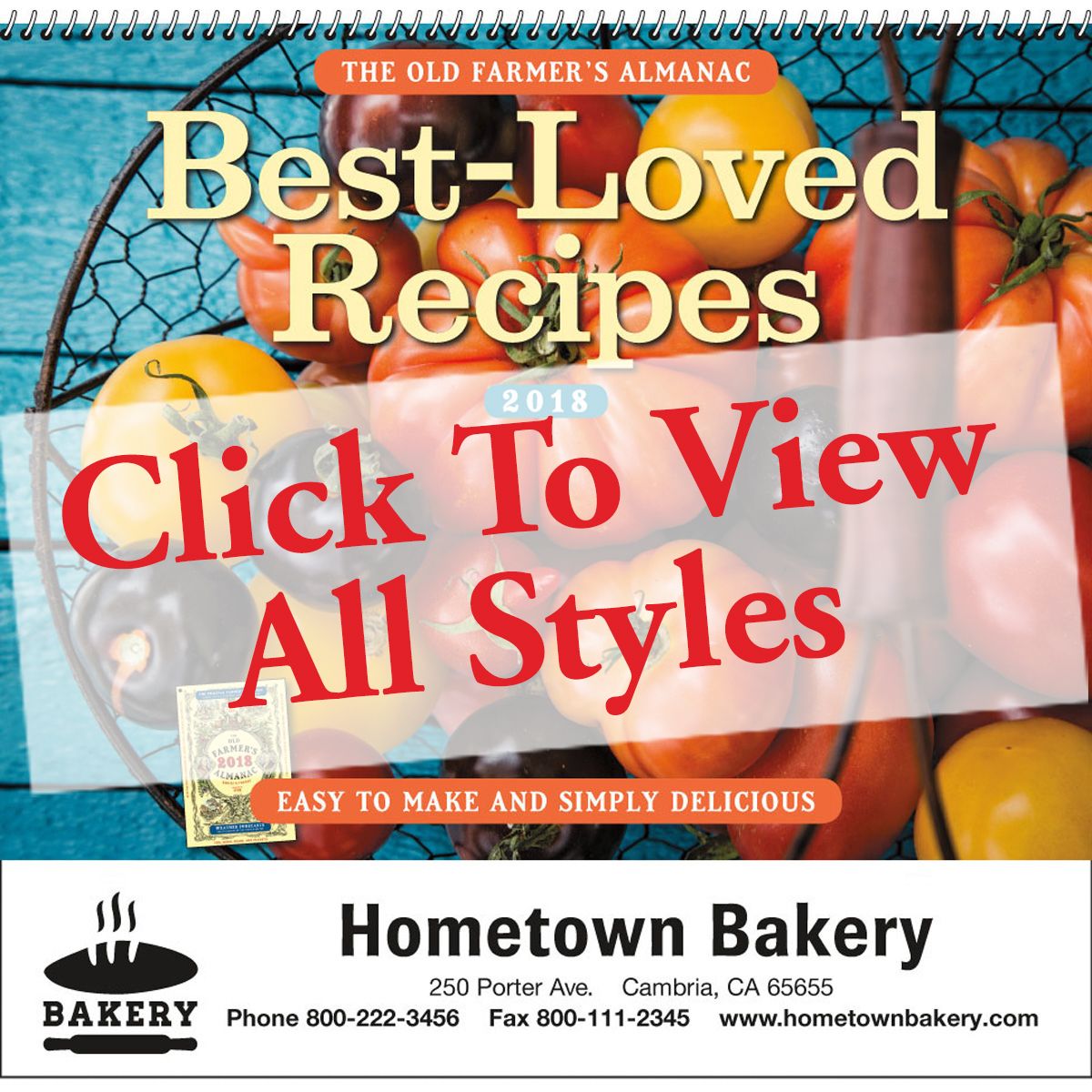 ReaMark Products Old Farmers Almanac Recipe Calendar