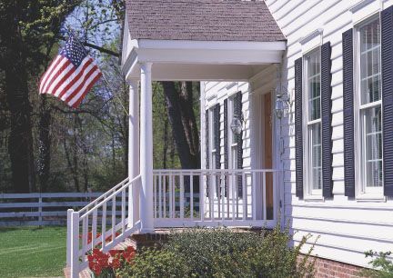 Monthly Selection/Jan-Dec: Flag on Porch